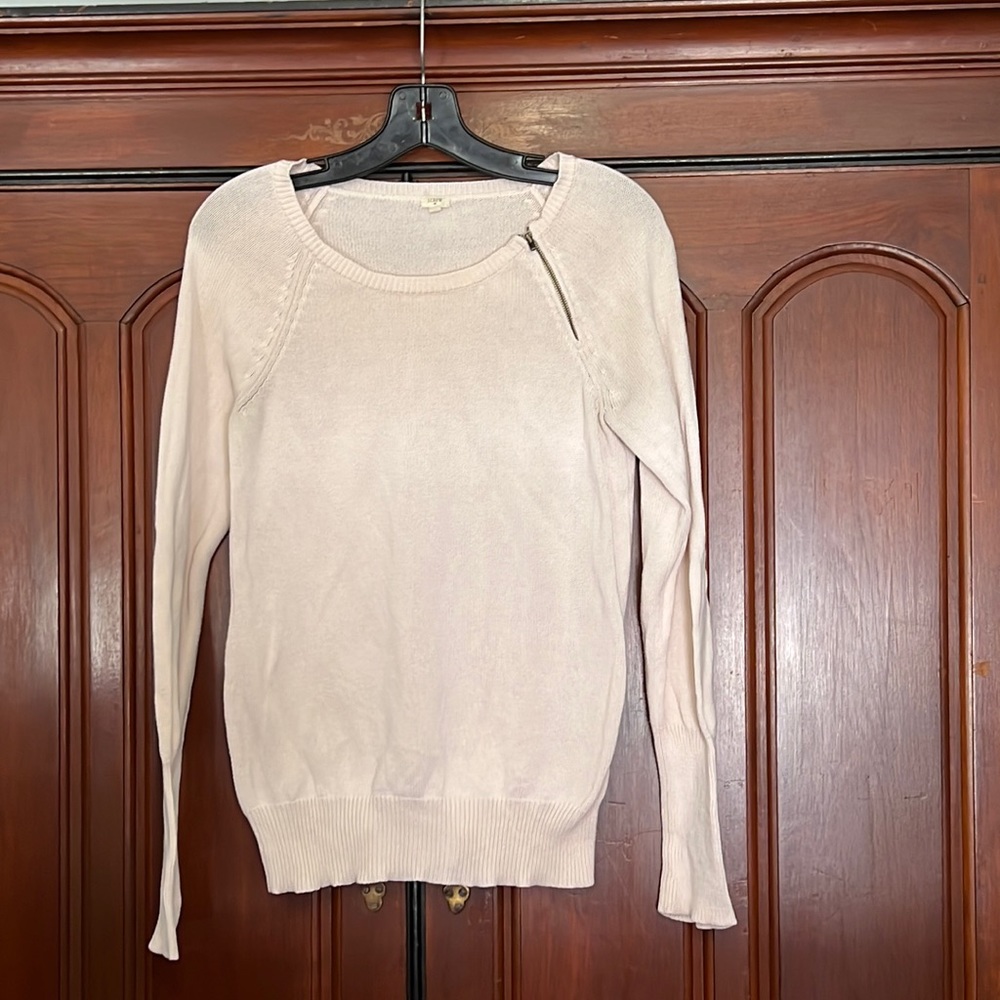J Crew Pullover Crewneck Zipper Lightweight Sweater Size Small